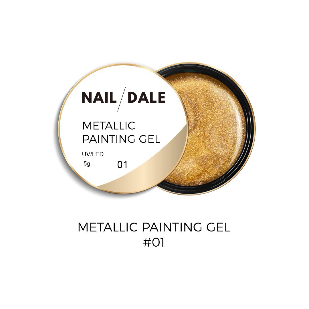 PAINTING GEL white/black/metallic silver/gold