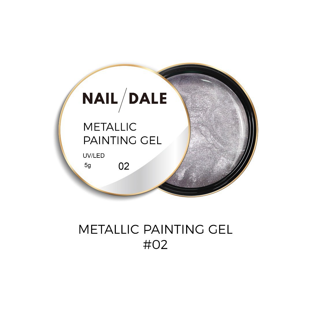 PAINTING GEL white/black/metallic silver/gold